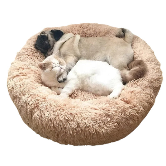 Soft Round Pet Bed - Happy Puppy Dream