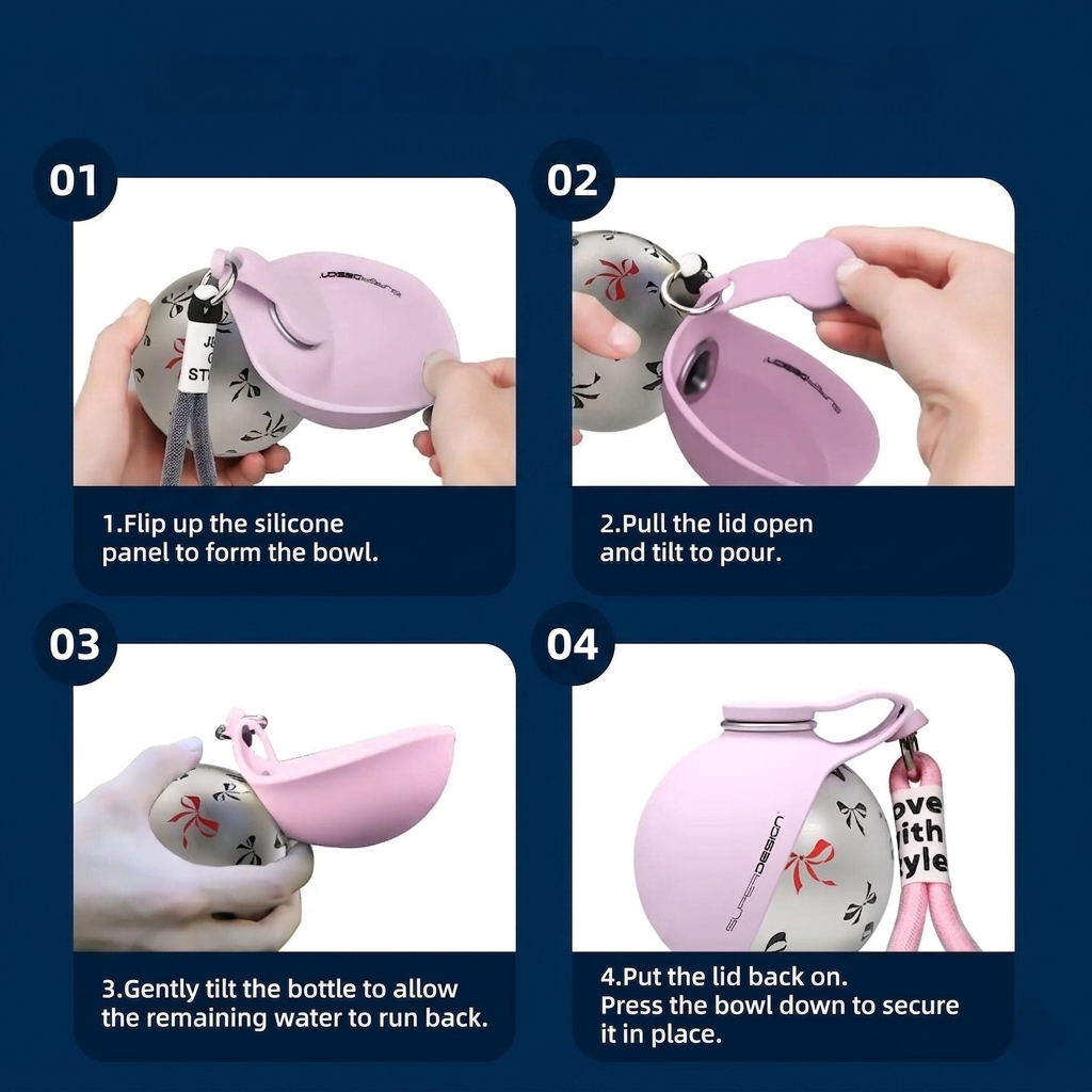 2-in-1 Portable Dog Water Bottle