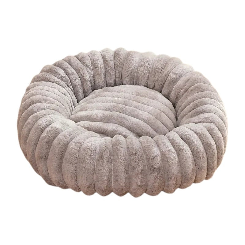 CloudNest Plush Round Pet Bed