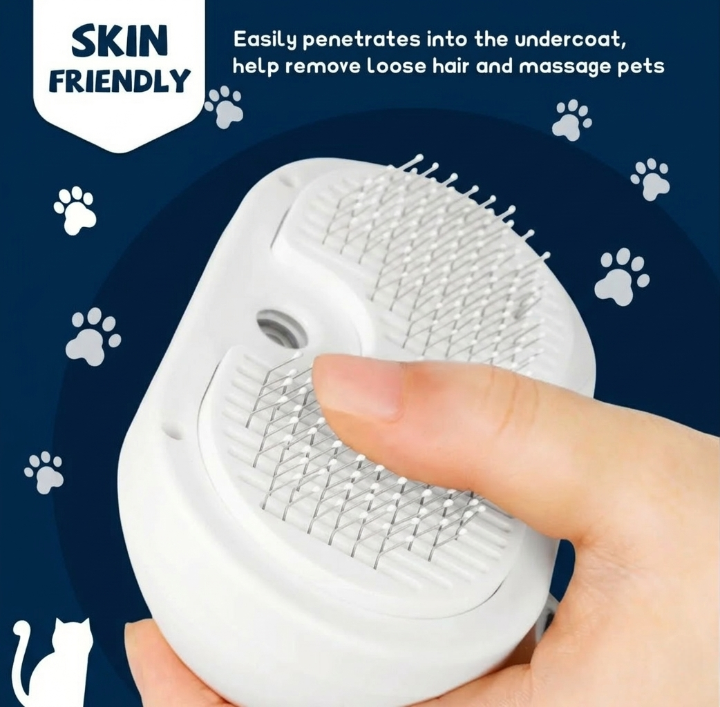 Peigne vaporisateur pour animaux de compagnie