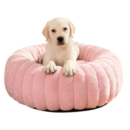 CloudNest Plush Round Pet Bed