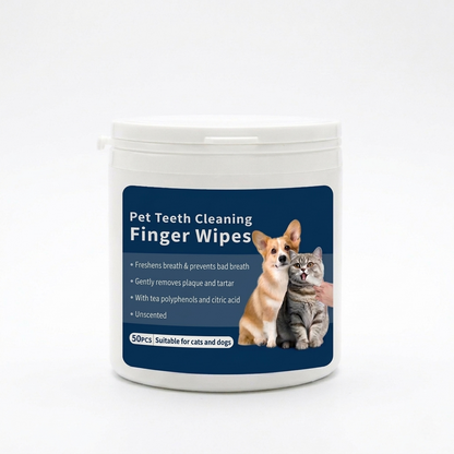 Lingettes dentaires pour animaux de compagnie
