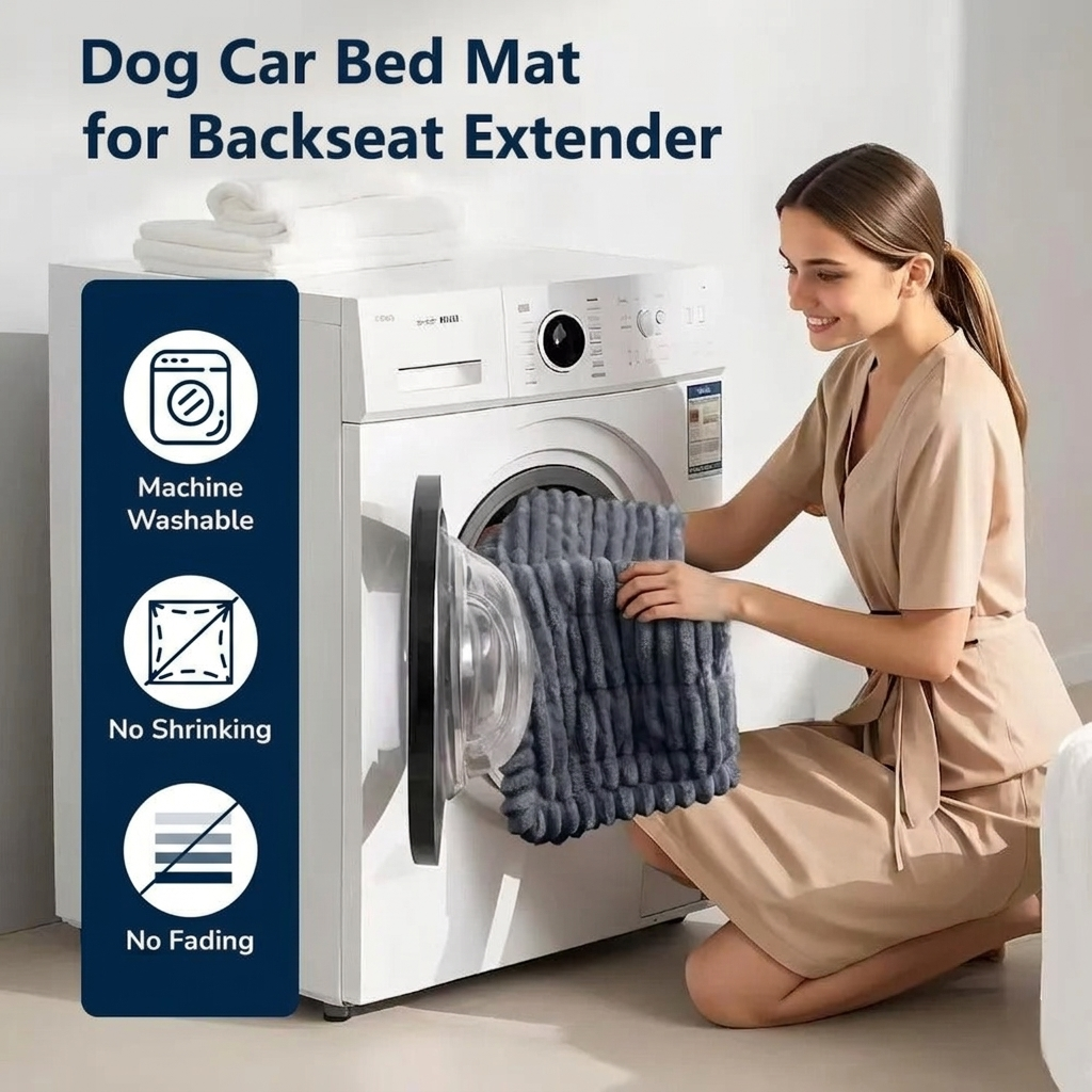 Tapis de siège de voiture en peluche pour chien