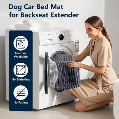Tapis de siège de voiture en peluche pour chien