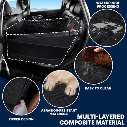 Hard-Bottom Pet Car Hammock
