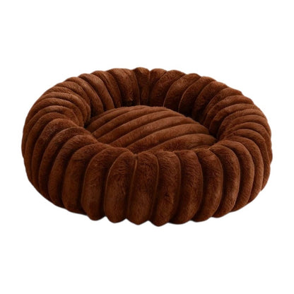 CloudNest Plush Round Pet Bed