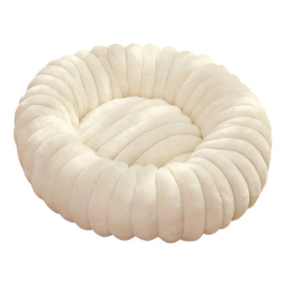 CloudNest Plush Round Pet Bed